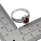 Каблучка. Натуральний рубін і шпінель. Срібло 925., фото 2