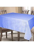 Скатерть синяя в клетку хлопок Ярослав