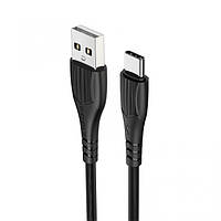 Кабель USB Borofone BX37 Wieldy Type-C 3 A дріт для заряджання смартфона/телефона 1M Чорний