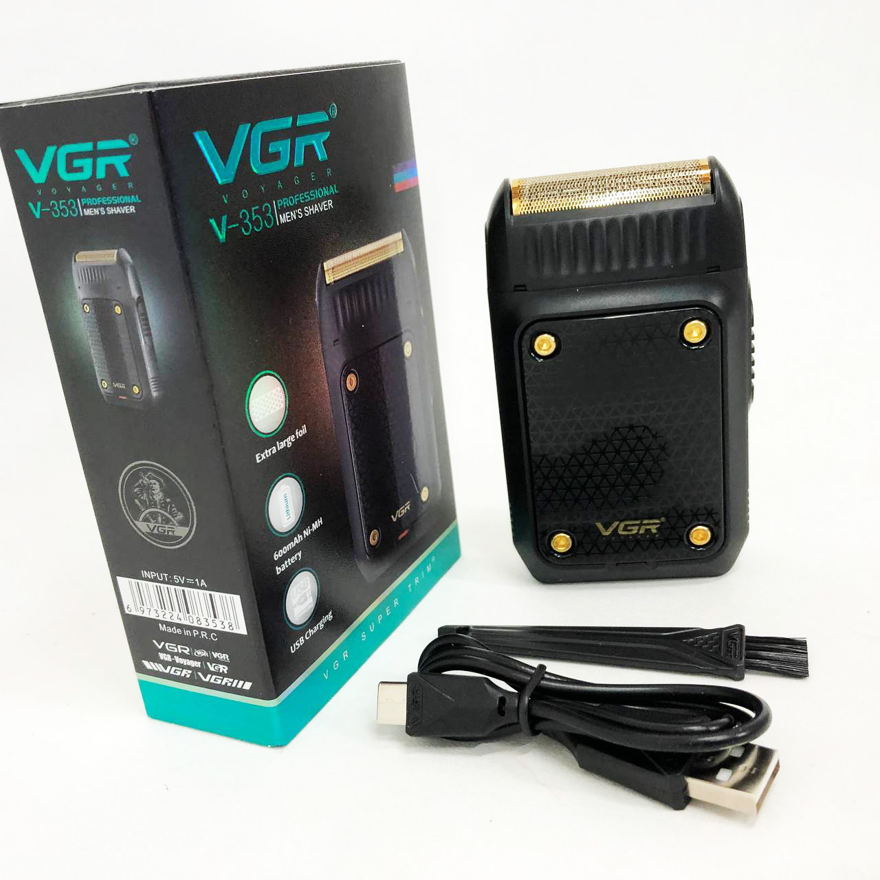 Портативна чоловіча бритва на акумуляторі, Акумуляторна машинка для стрижки, Бритва сітчаста професійна UX-92, фото 1