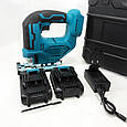 Акумуляторний безщітковий лобзик 24V з 2 АКБ у пластиковому кейсі з регулюванням швидкості та кута нахилу JL-13, фото 2