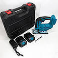 Акумуляторний безщітковий лобзик 24V з 2 АКБ у пластиковому кейсі з регулюванням швидкості та кута нахилу JL-13, фото 4