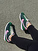 Жіночі кросівки Nike Cortez Green Pink Найк Кортез зелені з рожевим нейлон шкіра замша весна літо, фото 9