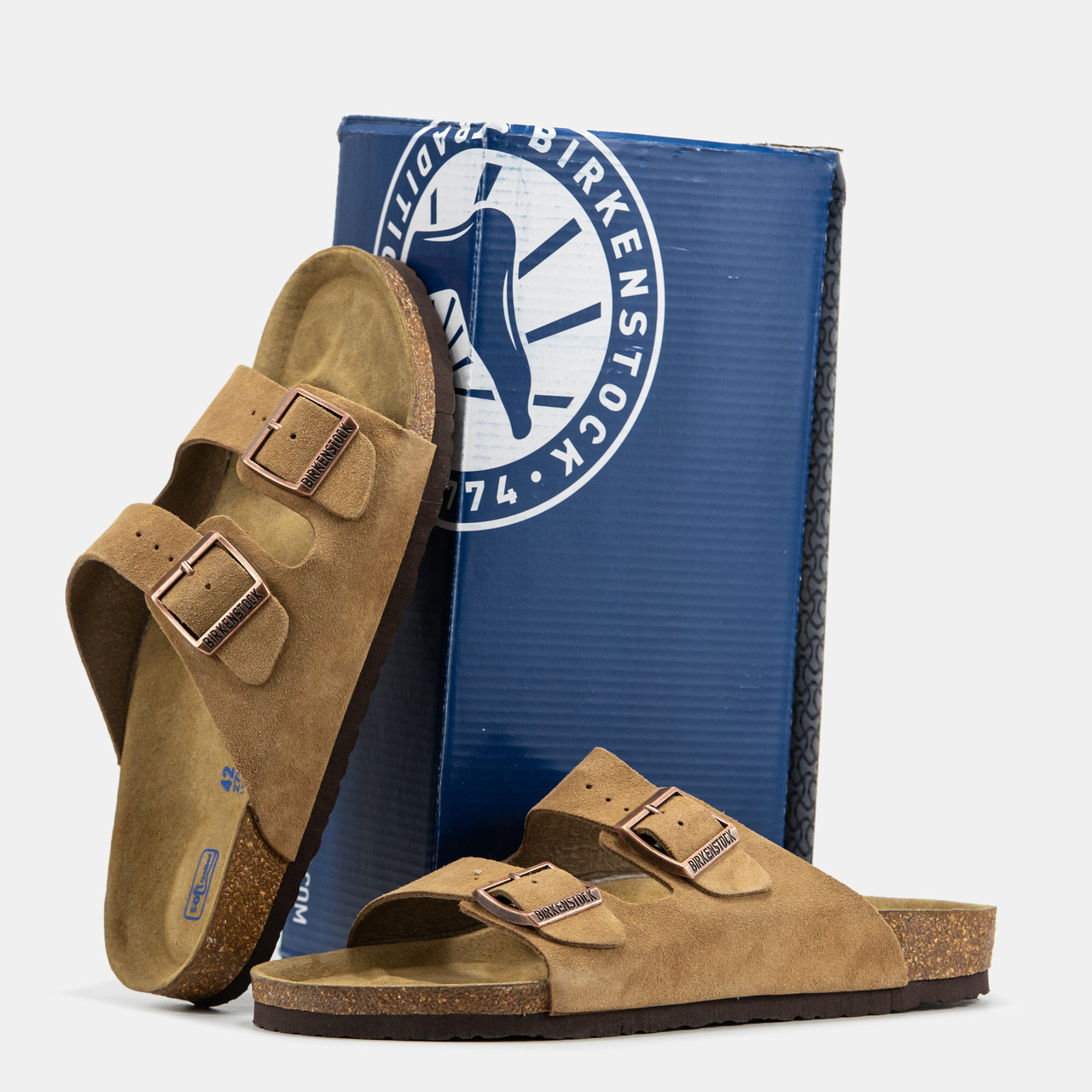 Тапочки чоловічі бежеві Birkenstock Arizona Beige (20044)