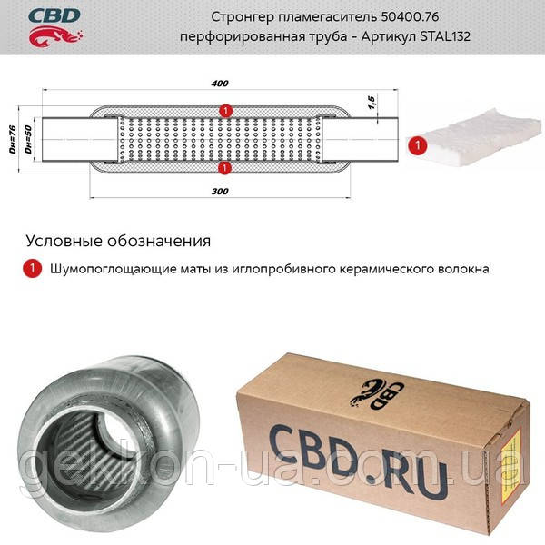 Строгер 50/400.76 перфорований внутрішній вузол [CBD], фото 1