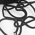 Шнур плетений круглий 7 мм зі стержнем колір чорний