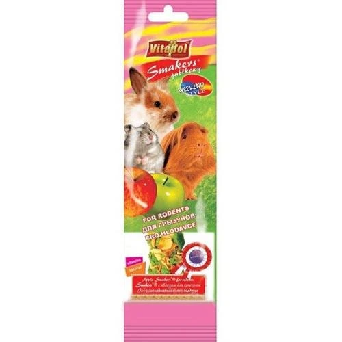 Колба Vitapol Smakers Weekend Style для гризунів, з яблуком, 45 г - 1 шт