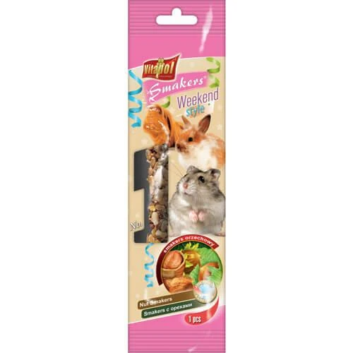 Колба Vitapol Smakers Weekend Style для гризунів, горіховий 45 г, - 1 шт