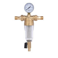 Самопромивний фільтр з манометром для холодної води TAS128W15 1/2 дюйма