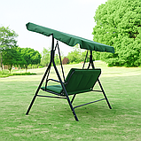 Водонепроникна гойдалка з подушками на 3 особи LEOBRO Зелена, фото 2