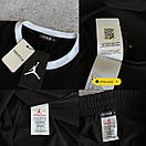 Комплект чоловічий літній чорний молодіжний футболки та шорти Jordan, фото 2
