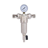 Самопромивний фільтр з манометром для гарячої води SF127W20 3/4 дюйма