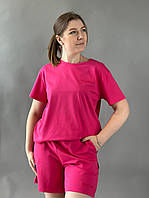 Костюм жіночий трикотаж рожевий L(р) Арт.81526 rosered (L) (Україна)