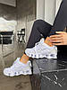 Кросівки Nike Shox All White Найк Шокс білі текстиль весна літо для дівчат і хлопців, фото 8
