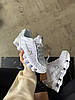 Кросівки Nike Shox All White Найк Шокс білі текстиль весна літо для дівчат і хлопців, фото 11