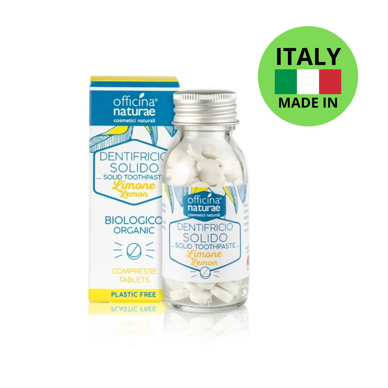 Органічна зубна лимонна паста в таблетках пресована Officina Naturae, 40 г, фото 1