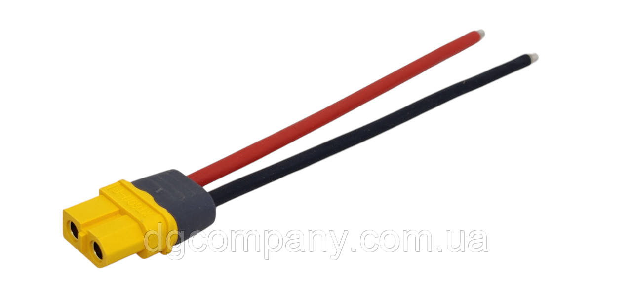 Гніздо живлення Amass XT60H Female з кабелем 14AWG 10см