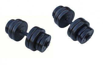 Гантелі розбірні композитні домашні гантелі пластикові для тренувань RN Sport Dumbbells ABS 2 шт по 16 кг, фото 3