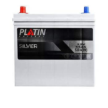Автомобільний акумулятор PLATIN Silver Asia SMF 55Ah 520A L+ (NS60) т.к.