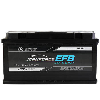 Автомобільний акумулятор MANFORCE EFB 110Ah 920A R+ (L5)