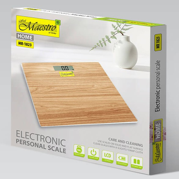 Електронні персональні ваги (150 кг, 2 батарейки ААА, MR-1823), фото 1