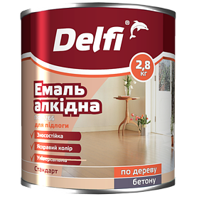 Емаль алкідна ПФ-266 жовто-коричнева, 2,8 кг