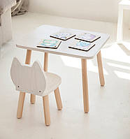 Дитячий столик і стільчик Cat Tatoy для дітей 2-4 років Білий