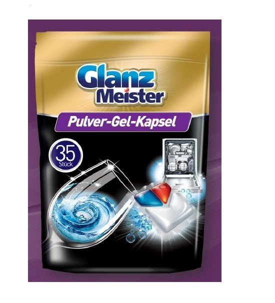 Капсули для миття посуду в посудомийній машині Glanz Meister 35 х 12г, фото 1