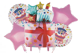 Набір фольгованих кульок КНР  Happy Birthday, 5  шт