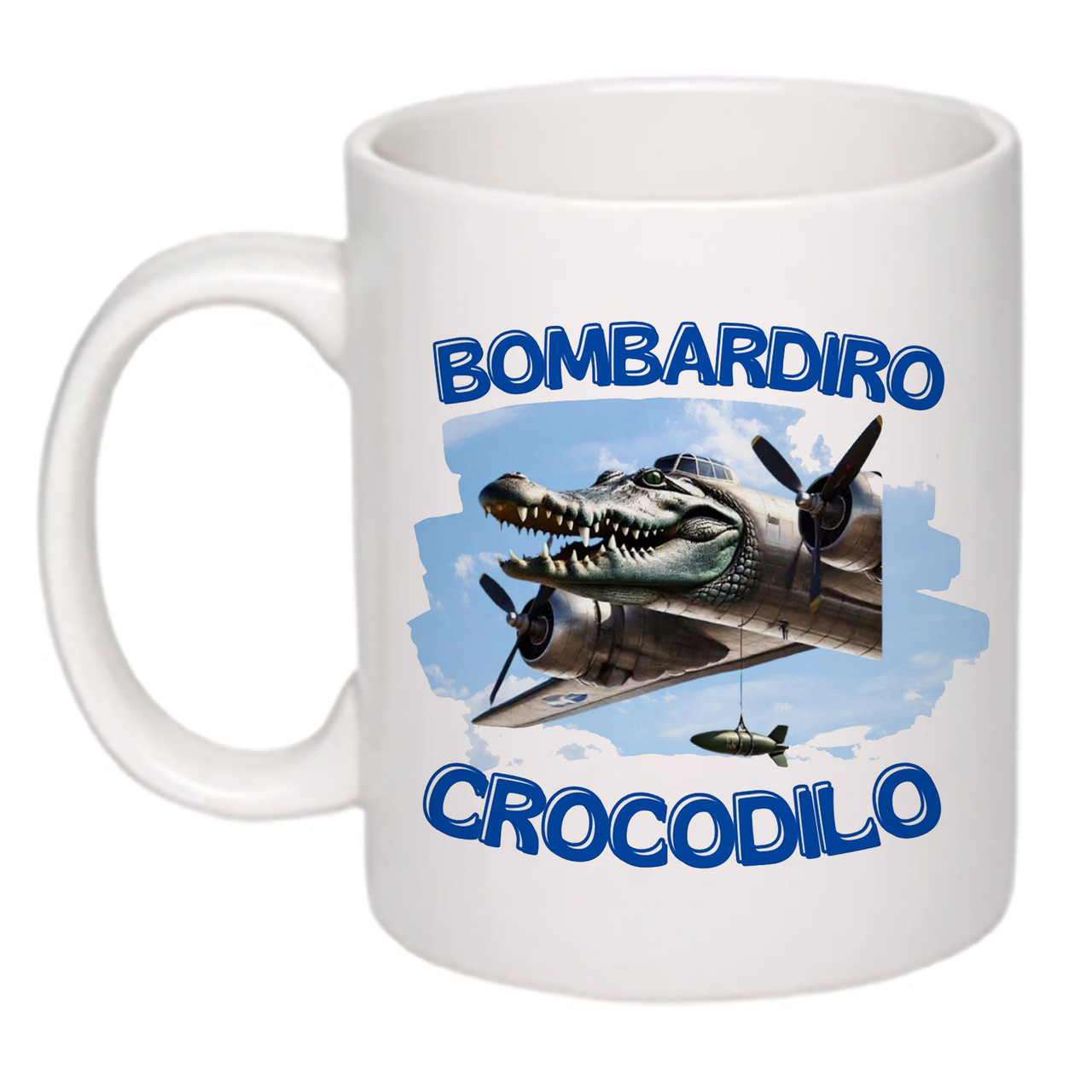 Чашка з друком "BOMBARDIRO CROCODILO" 330 мл (колір білий) (27146)