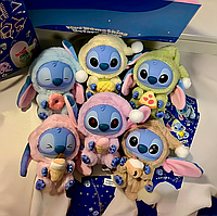 Мягкая игрушка-брелок плюшевый стич Лабубу 12 см коллекционный Трендовый подарок ребенку + СЛУЧАЙНАЯ фигурка