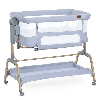 Приставне ліжко INTENSE Gray з укачуванням, 4 колеса, матрац (ME 1180-W Gray)