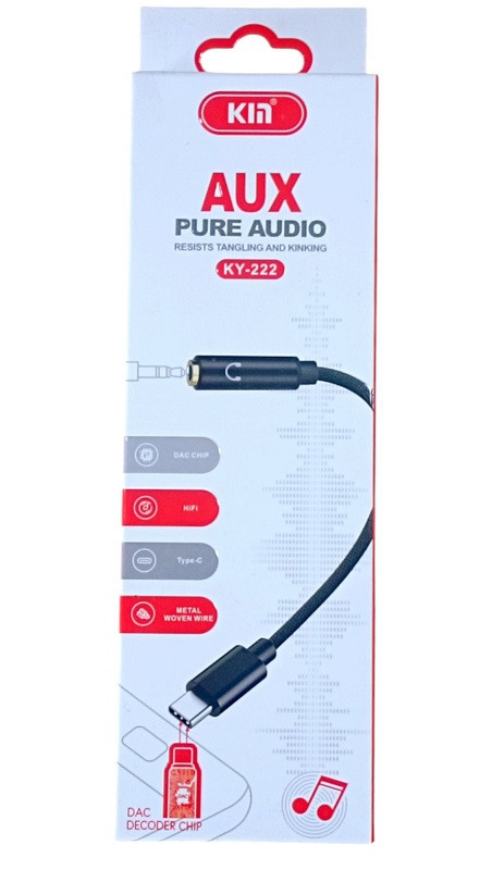 Перехідник для навушників Type C 3.5 mm Jack KIM KY-222, фото 1