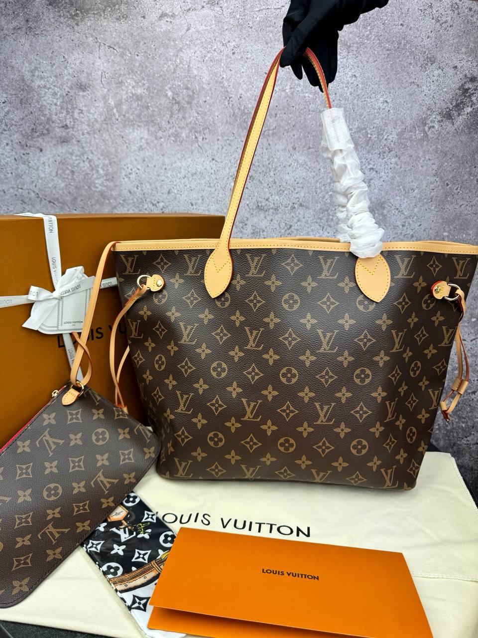 Louis Vuitton Neverful MM Brown Logo 1:1