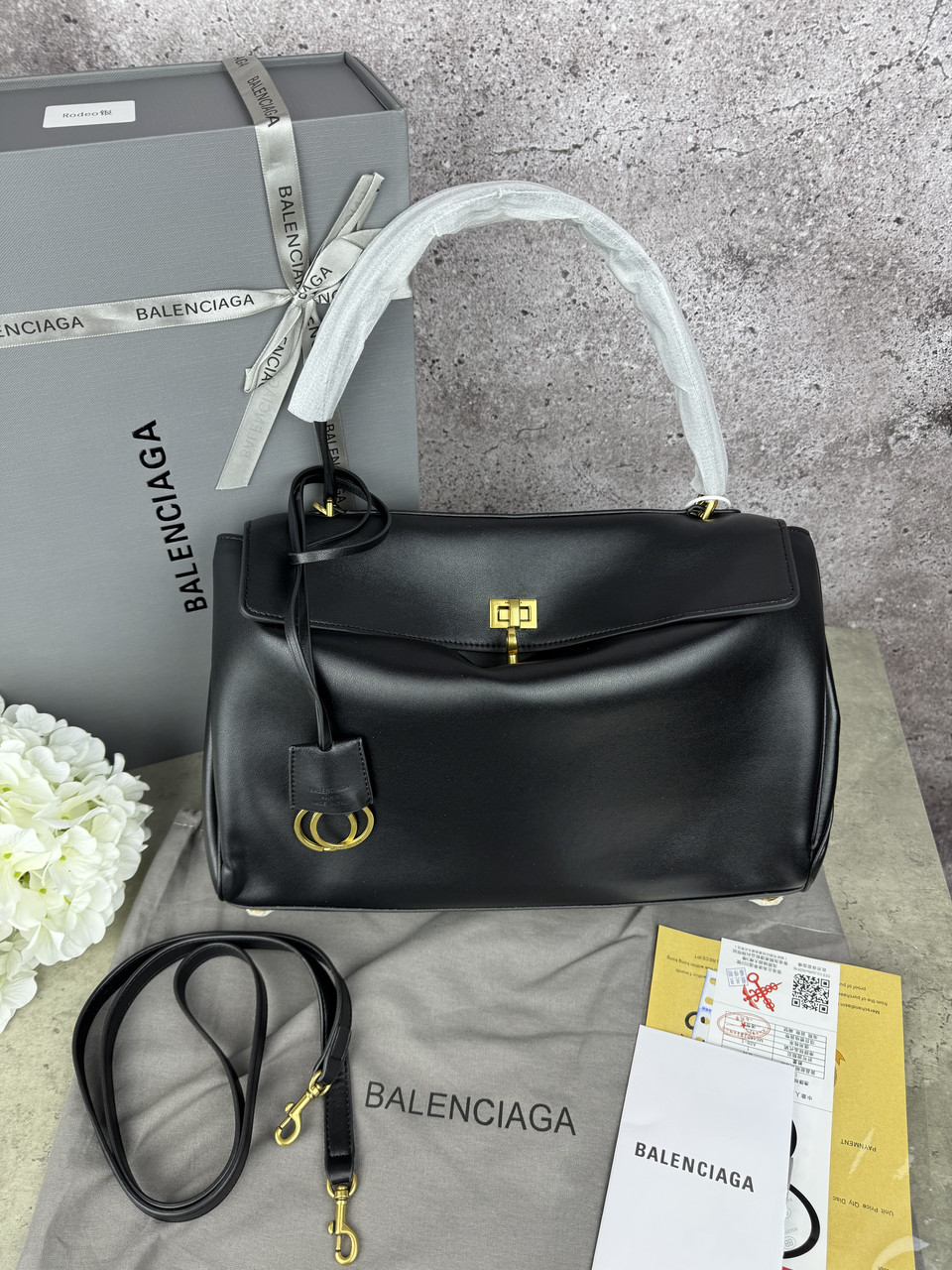 Balenciaga Rodeo Black Gold