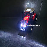 Радіокерований трактор з ковшем 29 см, акумулятор 3.7V, світло, гумові колеса (Червоний), фото 2