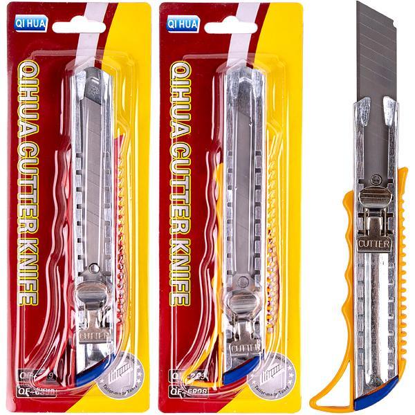 Канцелярський ніж 16*2,5 см лезо 18 мм Набір 12 шт, фото 1