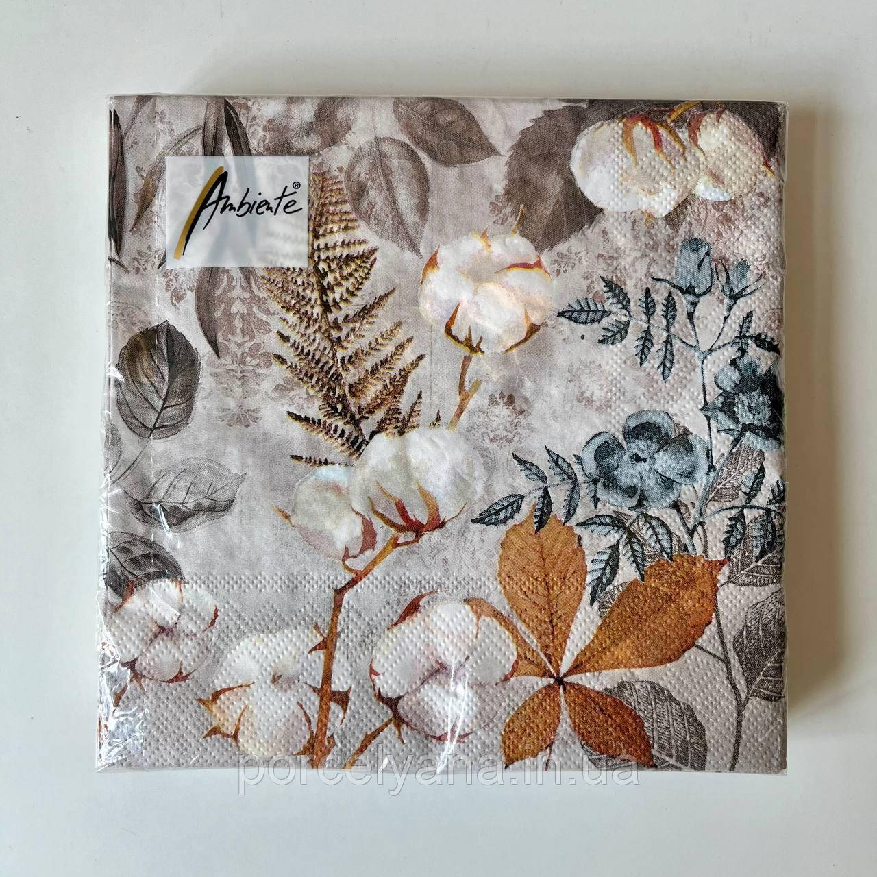 Серветки 33х33 см 20 шт Ambiente Cotton, фото 1