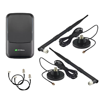 4G автомобільний комплект WiFi роутер Satell F3000 Black + 2 авто антени по 10 Дб