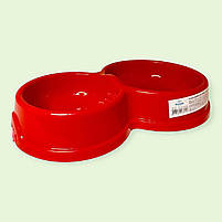 Миска пластикова для котів подвійна № 1 Природа PR740452, фото 2