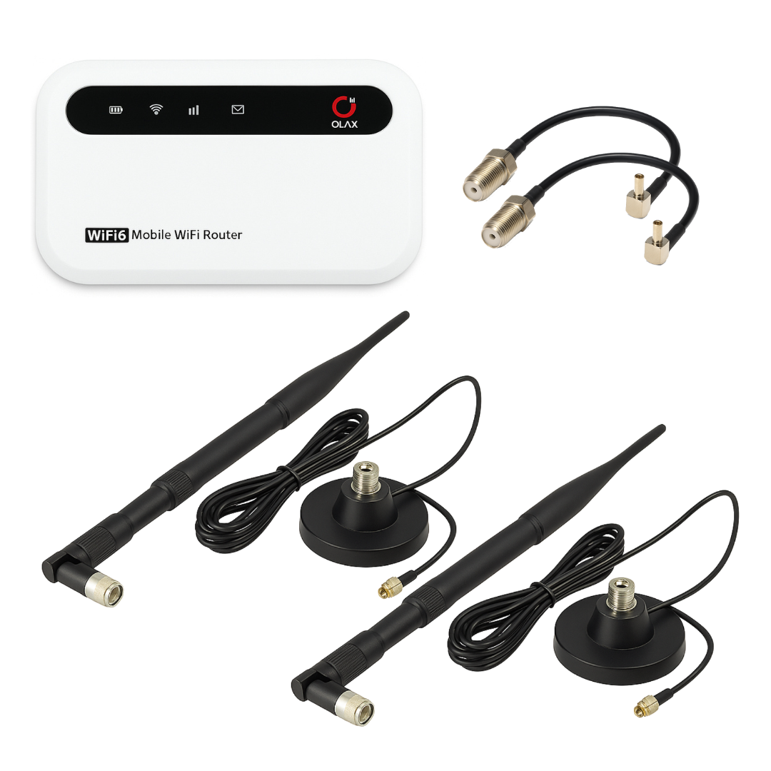 Комплект 4G роутер Olax 985 + 2 антени 10 дБ для авто