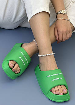 Шльопанці жіночі 10 пар у ящику зеленого кольору 36-41