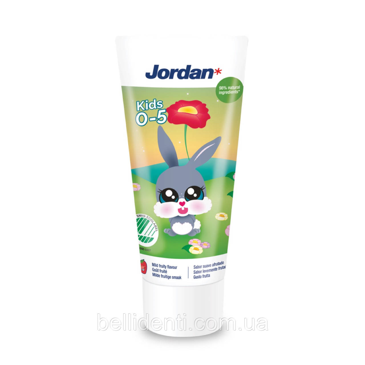 Дитяча зубна паста Jordan Kids від 0 до 5 років (зайчик), 50 мл, фото 1