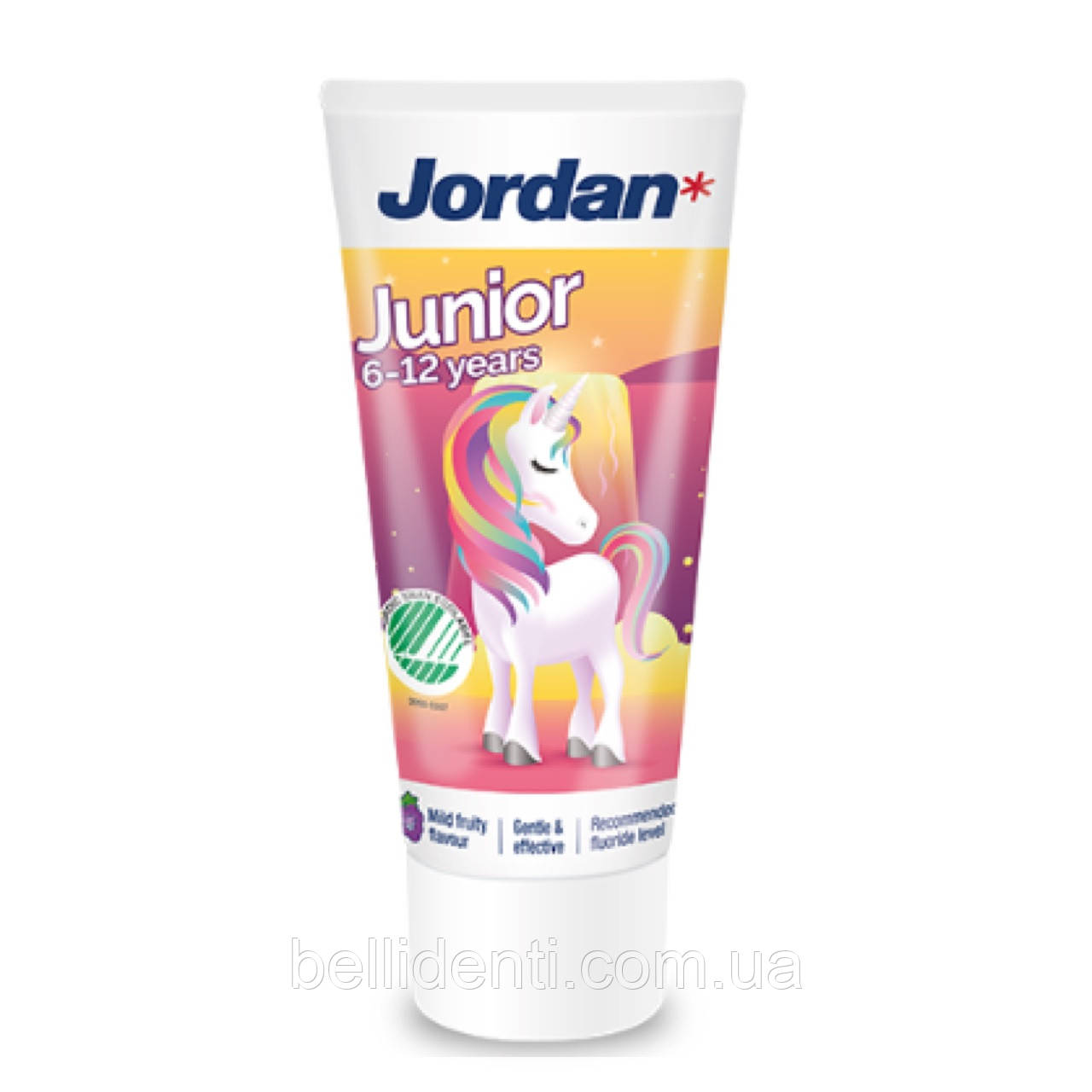 Дитяча зубна паста Jordan Junior від 6 до12 років (єдиноріжка), 50 мл
