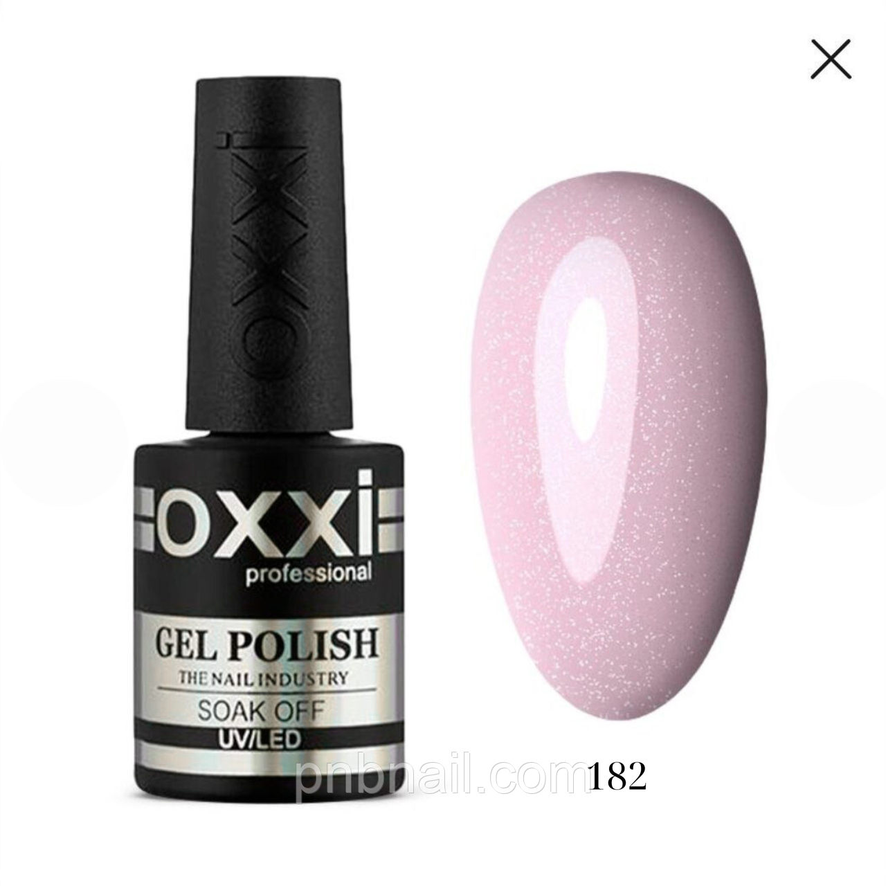 Гель-лак OXXI Professional No182 - ніжно рожевий  з  шимером