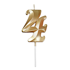 Свічка цифра КИТАЙ-КТ Грація 4, золота