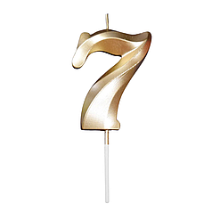 Свічка цифра КИТАЙ-КТ Грація 7, золота