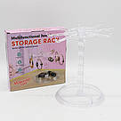 Підставка для сережок, що обертається (28,5×20,5×16 см), Прозорий / Тримач для прикрас / Вішалка для сережок, фото 8