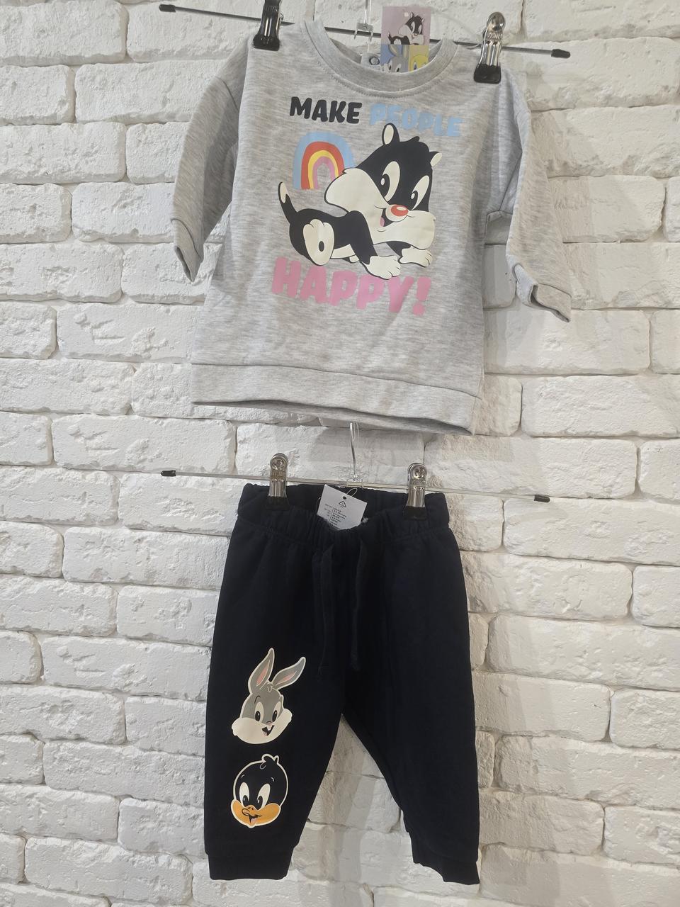 Костюм дитячий Looney tunes. р 62-68 на 2-6 місяців, фото 1