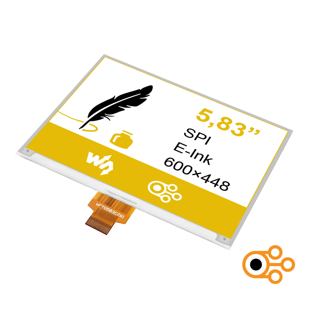 Екран Waveshare E-Paper 5,83” (600×448 / E-Ink / B-W-Y)